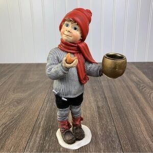 Swedish Carl Larsson 9.25" Apple Boy Candle Holder Candy Designs Norway